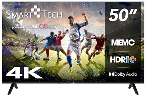 Smart Tech TV LED 4K UHD 50' (127cm) Smart TV Web OS-50UW02K- Molotov, Netflix, Prime Video, Disney+ - 3xHDMI - 2xUSB - MEMC- Dolby Audio