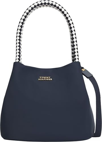 Tommy Hilfiger Damen Th Marina Bucket Nylon AW0AW18831 Beuteltasche, Blau, Einheitsgröße