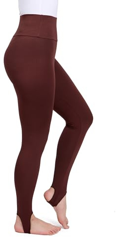 SOFTSAIL Mallas Leggings Mujer Cintura Alta de Algodón con Estribo – Súper Suave, Opaco & Elástico – Pantalón Diario – Tallas S a 3XL