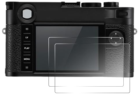 Sagreeny 2 protectores de pantalla compatibles con cámara Leica M10 M10-P, película de vidrio templado transparente de dureza 9H, accesorios de cámara digital, impresión antiarañazos y antihuellas