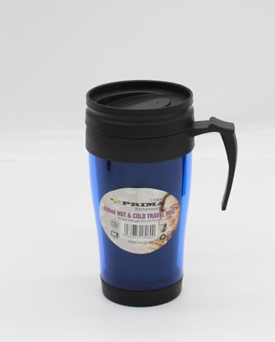 Travel Mug Coffee Cup Insulated Personalised Lid Cute Takeaway Mugs with Handle for Hot and Cold Drinks Durable & Easy Reusable Ideal for Home, Office & Travel