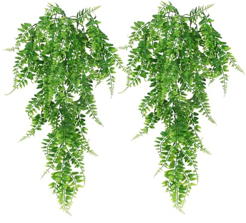 Guthrie 2 pcs Artificial Hanging Plants,Faux Ivy Leaves Decoration for Indoor & Outdoor Use, Greenery Home Decor for Living Room,Kitchen, Balcony,Garden,and Farmhouse Aesthetic