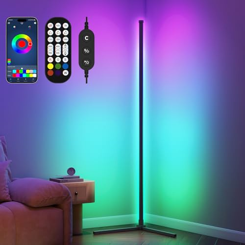ARTETHYS LED Floor Lamps for Living Room, 164cm RGB Tall Lamp Music Sync