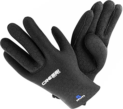 Cressi HIGH Stretch Gloves Black 5mm Blue Logo M