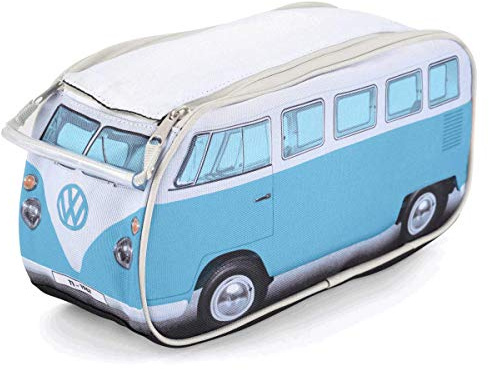 Board Masters Volkswagen Trousse de Toilette pour Homme, Femme et Enfant - Accessoire de Voyage Officiel VW, Bleu, W30cm x H15cm x D12cm, Double Fermeture
