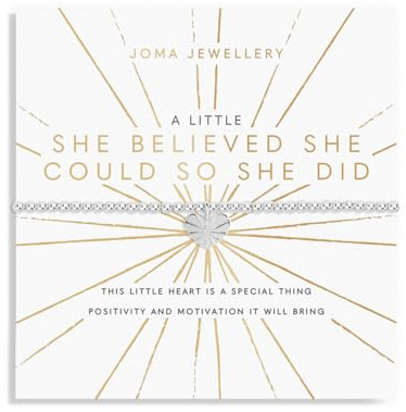 Joma Jewellery A Little She Believed She Could Stretch Bracelet - 17.5cm Universal Size Women's Silver Plated Bracelet