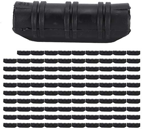 Cikonielf 100 Piezas Clip de película de Invernadero Clip de Tubo de Edificios de jardín Kit de Conector de Abrazadera de Clip de Tubo de Marco de Invernadero(22-Negro)