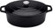 vancasso Cocotte Ovale en Fonte Émaillée 8L, 37cm, x13cm, 8.15kg, Marmite avec Couvercle Pour Tous Feux dont Induction Noir