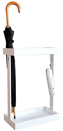 Sywlwxkq Regenschirmhalter Racks,Regenschirmständer Form Kreativ,12 Löcher 4 Haken Große Kapazität Hotel Business School Regenschirmbox,Unabhängiges Tablett,Weiß