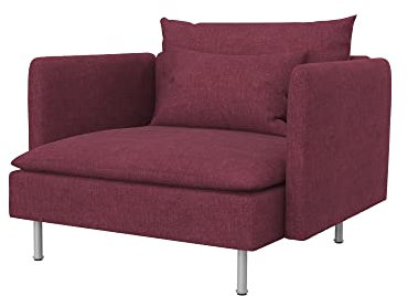 Soferia Sesselschoner Kompatibel Mit Söderhamn Sessel Sesselbezug Sesselüberzug Sesselhusse Cover Wasserabweisend Fleckschutz Softi Rot Bordeaux