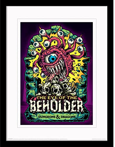 Pyramid International Dungeons and Dragons Print in Black Picture Frame Collector Edition (Beholder Design) Dungeons and Dragons Wall Art 30cm x 40cm Dungeons and Dragons Gifts - Official Merchandise