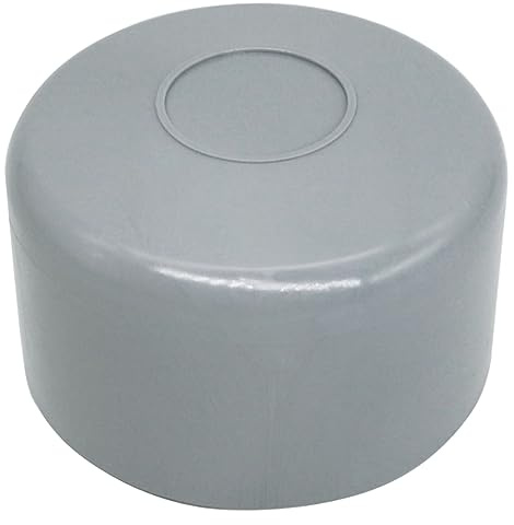 SKIR'CO Tapas para postes de valla, tapas redondas de plástico gris de 51 mm para postes de valla redondos, cubiertas de postes de valla, ventana gris RAL 7040 color (30 unidades)