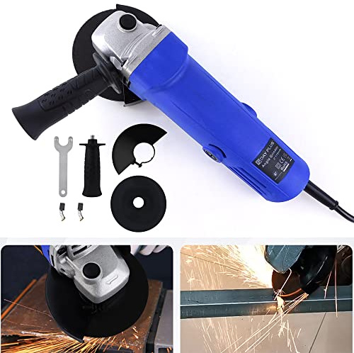 Smerigliatrice angolare elettrica 2000 W, strumento di macinazione 115 mm 4,5 pollici 12000 rpm con copriruota, disco ruota per metallo, taglio e rettifica di piastrelle