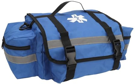 SPYMINNPOO Sac de Premiers Secours, Sac d'urgence de Grande capacité, Sac D'équipement D'incendie avec Bandoulière pour Fournitures d'urgence, Bleu