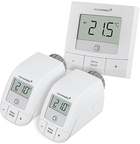 Homematic IP Smart Home Set Heizen Basic XS mit 2X Heizkörperthermostat und 1x Wandthermostat