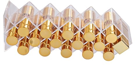 Angoily Space-saving Lipstick Organizer Tray 16 Grids Acrylic Lipstick Holder Lockable Cosmetic Make-up Storage Organiser