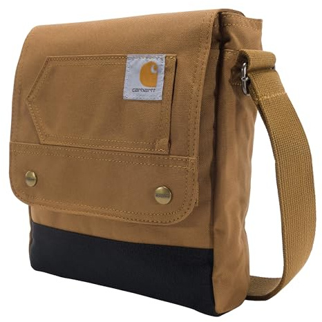 Carhartt Sac à bandoulière durable et réglable avec rabat sur fermeture à pression, taille unique, Everyday Crossbody Snap (Carhartt Brown), Taille unique