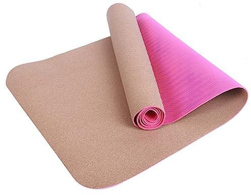 RajoNN Kork-Yogamatte, rutschfeste Gymnastikmatte, nachhaltig, weich, langlebig, leicht, Yoga-Kniepolster für Hot Yoga und Outdoor-Indoor-Yoga