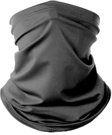 TOPBELIEF Unisex Face Covering Bandana, Multifunctional Headwear, Balaclava Face Mask for Men Women, Elastic Tube Scarf, Motorcycle Cycling Neck Warmer Snoods, UV Dust Wind Protection (Black)