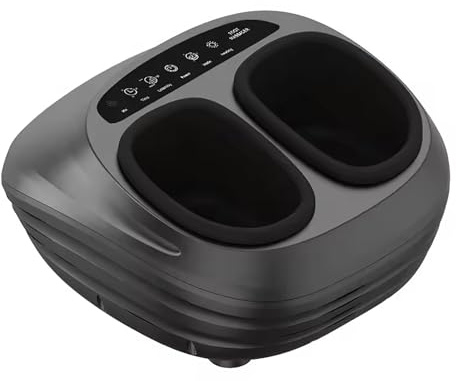 LIULIQ Foot Massager Machine,Heated Foot Massage Device with 3 Massage Modes and Intelligent Timer To Plantar Pain,Improve Blood Circulation