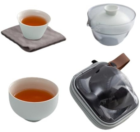 SVCEQZE Juegos de, Juego de y Tazas - Juego de té para hacer té - Juego de té de la tarde, juego de fiesta de té con tazas y paño de cocina, kit de té, pequeña de cerámica para