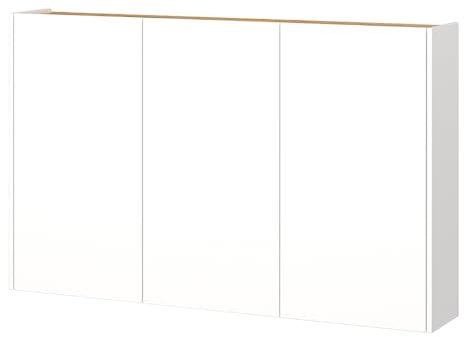 Lomadox Flurschrank Schuhschrank 138cm in weiß mit Eiche ideal für schmale Flure, B/H/T ca. 138/87/25 cm
