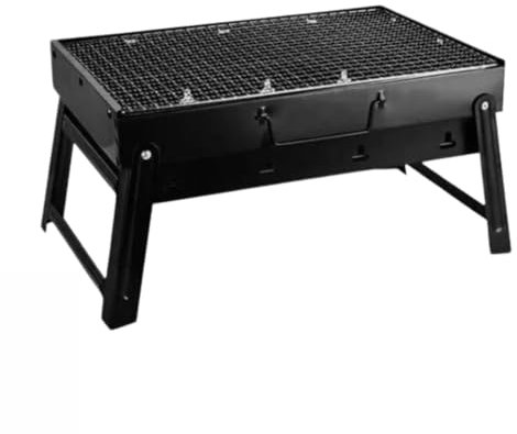 Nakloe Barbacoa Portátil de Carbón - BBQ Mini con Asa y Fácil de Transportar - 39x30x21cm