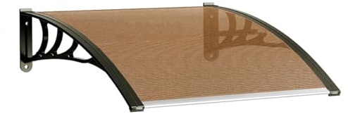 Modularer Vordach, 100 x 80 cm, Dach mit Waben, transparent, Polycarbonat