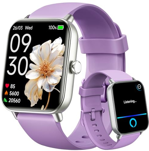 Gydom Smart Watches for Women,1.8 HD Sport Smartwatch Compatible with iPhone/Samsung/Android- Answer/Make Calls, Alexa Built-in, Heart Rate/SpO2/Sleep Monitor, IP68 Waterproof Fitness Track Watch