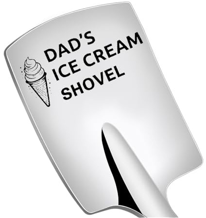 Dad Fathers Day Gift for Daddy Dad Funny Birthday Gifts for Papa Dad's Ice Cream Shovel Spoon Gift for Dads Father Ice Cream Lover Gifts for Daddy Retirement Presents for Papa Dads Spoon