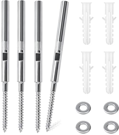 4 x Schwebende Regalhalterung Unsichtbar Wandregal Halterung Ø8x150mm, Tablarträger 8mm, Versteckte Regalhalterung, Unsichtbar Schwerlast Regalträger Unsichtbar für Bücherregal Wandregale (150MM)