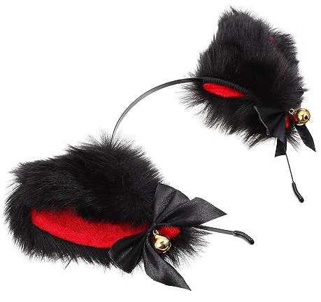 Diadema Orejas de Gato de Peluche para Cosplay y Fiesta