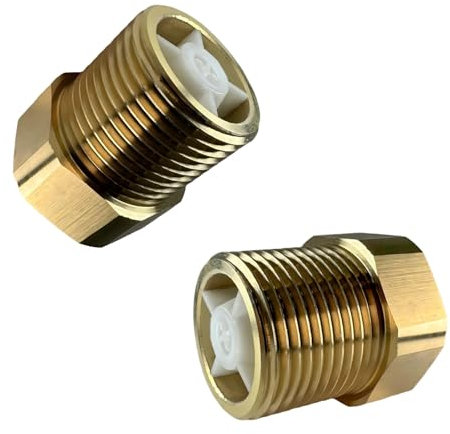 2 Stück 1 Zoll Messing Rückschlagventil, DN25 1 Rückflussverhinderer, Maximaler Betriebsdruck 25 Bar, Temperaturbereich -20°C Bis +100°C, Inklusive PTFE-Dichtband