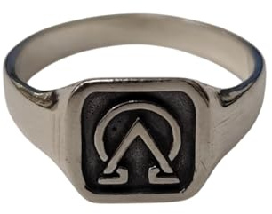 925 Silber Alpha Omega Ring – Handgefertigter christlicher Siegelring
