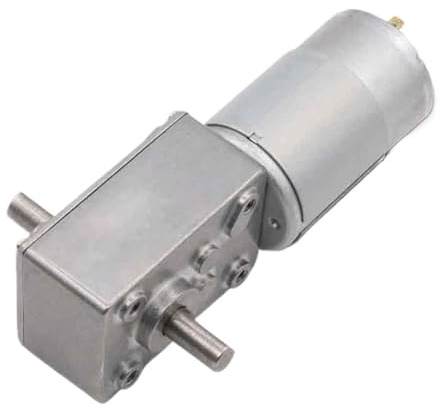 Motor de corriente continua con engranaje helicoidal, 12v24v, engranajes de metal de ángulo recto, reductor de caja de cambios, doble eje, bajas rpm, alto 555, A5840-555 invertida(Motor,80R,12V)