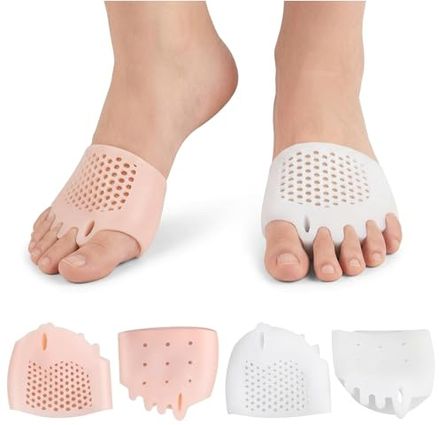 4PCS Toe Separator & Metatarsal Pads,Silicone Toe Spacers for Men & Women,Toe Separators for Overlapping Toes,Metatarsal Support,Ball of Foot Cushions for Pain Relief,Metatarsalgia,Morton's Neuroma