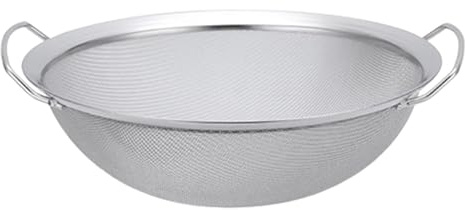 Colador de malla fina: malla de acero 60, herramienta de tamiz, filtro de cubo de pintura | ideal para colador de miel en emulsión y mango de embudo.