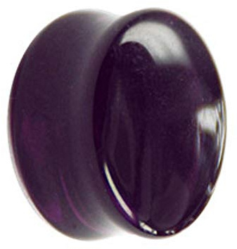 Treuheld® | Glas Ohr Plug | Lila/Violett | 11 Größen | Double Flared