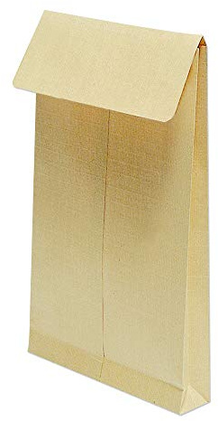 Clairefontaine 13054C - Karton mit 125 Versandtaschen Kraftbraun 260x330 mm, mit Rillen, dehnbar mit Falten 30 mm, selbstklebend, 130g, sehr strapazierfähig, 1 Karton