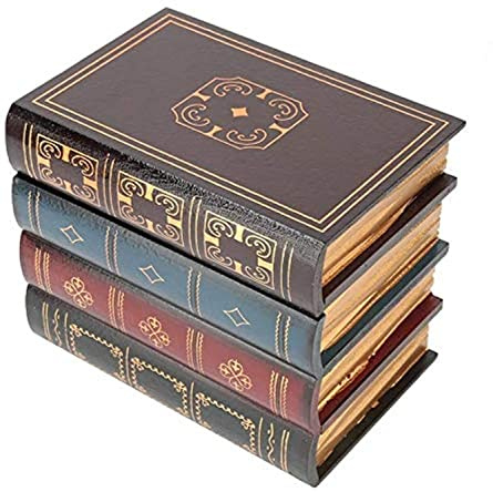 Book Safe, European Style Decorative Fake Book, Hollowed Out Decorative Faux Books, Compartment Box for Storage – Hide Jewelry, Money, Valuables, and More, Home Decor(#1)