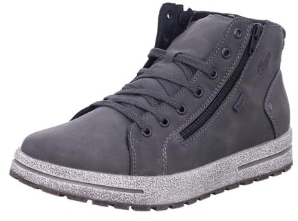 Rieker sneakers för män 30721, män snörskor, vattenavvisande, riekerTEX, GRÅ, 42 EU