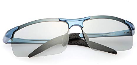 YIMI polariserade fotokromatiska solglasögon för körning för män aluminium halvram sport solglasögon