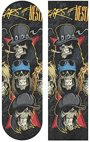 Skulls Grip pour skateboard 22,9 x 83,8 cm Antidérapant Imperméable Planche de danse Double Rocker Board