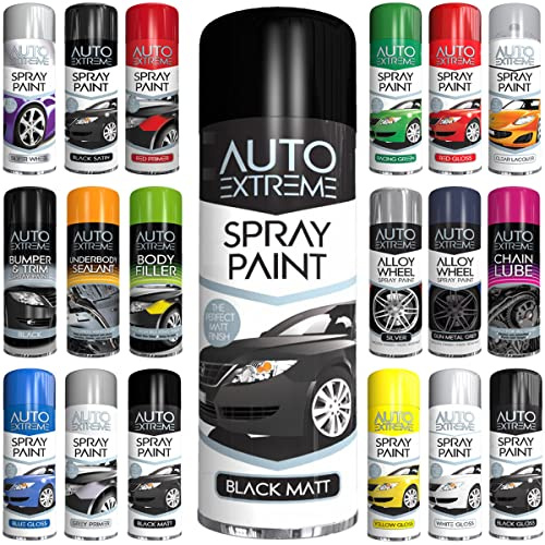 Classic Signature - 1 x Auto Extreme Black Matt Spray Paint 250ml Professional Quality, Perfect Finish for Cars, Bikes,Vans, Metal, Wood