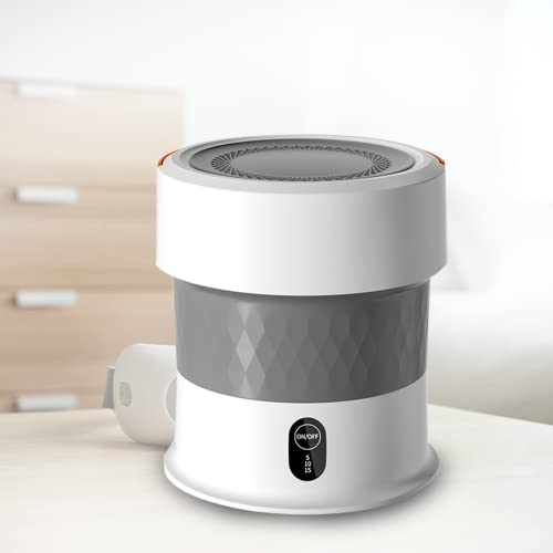 PanHuiWen Pliable Mini Lave Linge Pas Cher Turbo Mini Machine A Laver Portable 13L pour des sous-vêtements Chaussettes Voyage à la Maison,White-Base