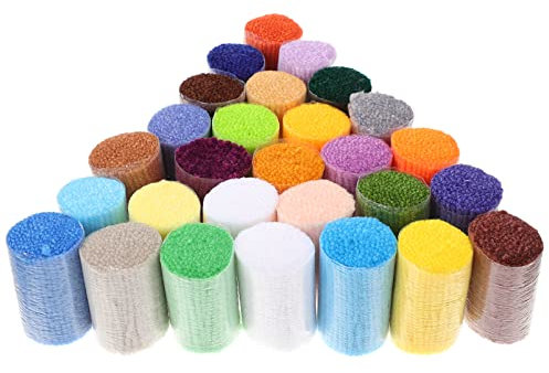 Ciieeo 30rollen Farben Vorgeschnittenes Garn Für Diy Häkeln Und Teppichknüpfen Weiches Und Atmungsaktives Material Für Einfache Handarbeiten Für Anfänger Und Fortgeschrittene