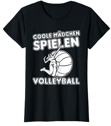 Volleyball Geschenke Mädchen - Damen & Mädchen T-Shirt Schwarz X-Small Klassisch Sport Frauen & Mädchen