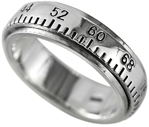 Mesnt Ring Silber Damen, 925 Sterling Silber Abgestufter Drehring Ringe für DamenSilber, Größe 63 (20.1)