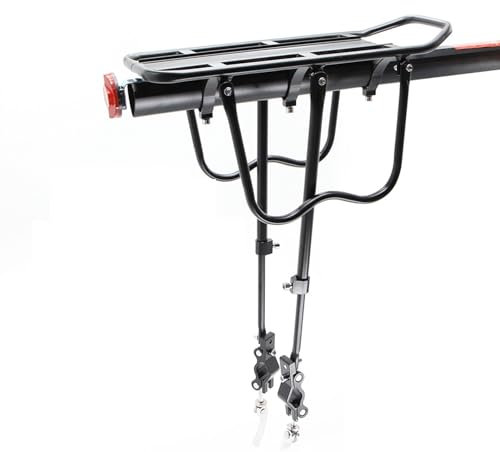 Fahrrad-Heckgepäckträger 50KG Fahrradgepäckträger Fahrradträger Aluminiumlegierung Frachtgepäckträger Regal Fahrrad Sattelstütze Taschen Halter Werkzeuge stehen MTB installieren Fahrradgepäckträger (
