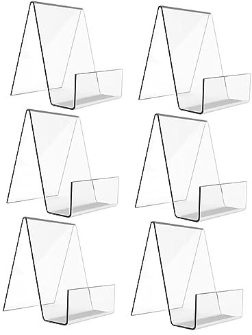 WOFASHPURET 6stücke Teiliges Acryl Buchständer Transparent Für Bücher Und Notizen Eleganter Display-ständer Für Schreibtisch Und Dekoration Schutz Und Organisation Für Ihre